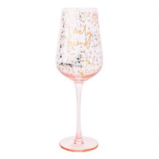 "Lovely Friend" Wine Glass Product Image