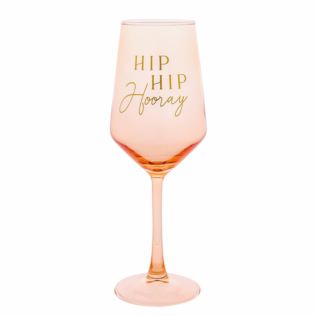 "Hip Hip Hooray" Wine Glass Product Image