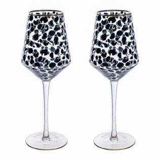 Set of 2 Leopard Print Wine Glasses Product Image