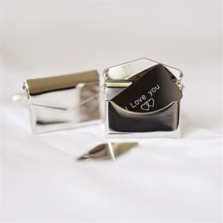 Personalised Secret Message Engraved Cufflinks Product Image