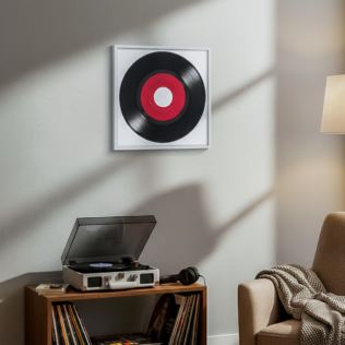 White Record Frame Product Image