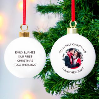 Personalised Photo Upload Christmas Bauble Product Image