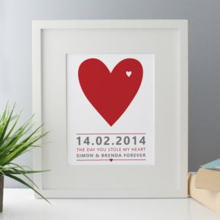 The Day You Stole My Heart Personalised Framed Print Product Image