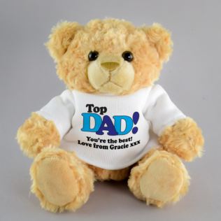 Top Dad Personalised Teddy Bear Product Image