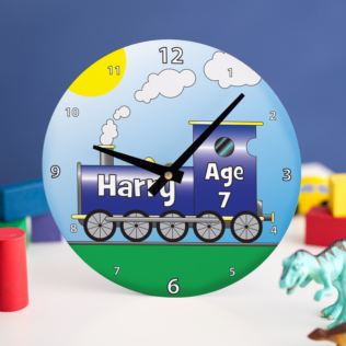 Train Personalised Clock Product Image