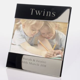 Engraved Twins Photo Frame Product Image