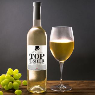 Personalised Top Usher White Wine Product Image