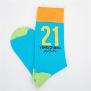 21 Years of Being Awesome Men's Socks Product Image