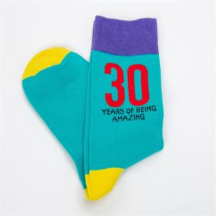 30th Birthday Funky Men's Socks Product Image