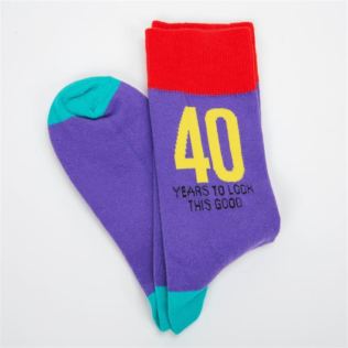 40 Birthday Joke Funny Men's Socks Product Image