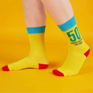 Funny 50th Socks for Men Product Image