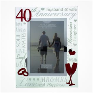 Mirror Words 40th Anniversary 4 x 6 Photo Frame Product Image