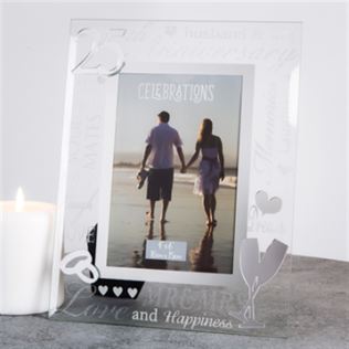 Mirror Words 25th Anniversary 4 x 6 Photo Frame Product Image