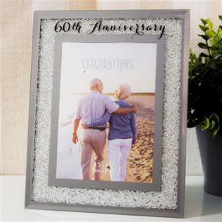 Crystal Border 60th Anniversary 5 x 7 Photo Frame Product Image