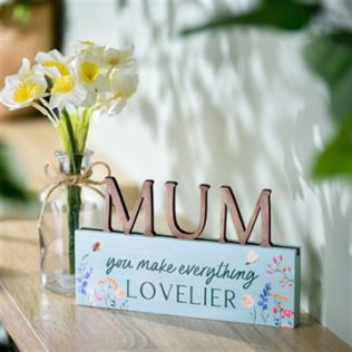 The Cottage Garden Mum Letter Mantel Plaque Product Image