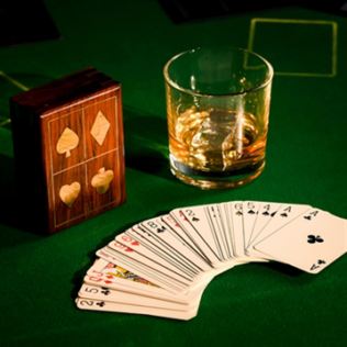 Pack of Playing Cards In Wooden Box Product Image
