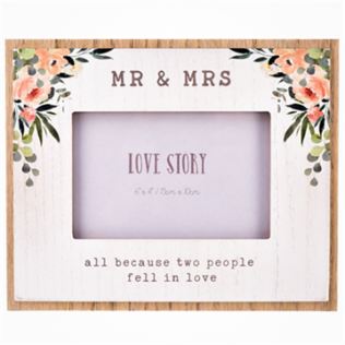 Mr & Mrs Love Story 6 x 4 Photo Frame Product Image