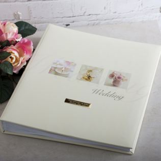 Personalised Rose Design Traditional Wedding Album Product Image
