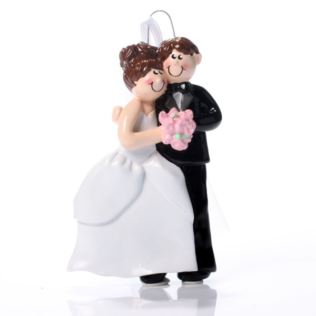 Bride & Groom Personalised Hanging Ornament Product Image
