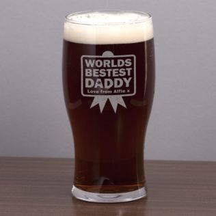 Worlds Best Daddy Personalised Pint Glass Product Image