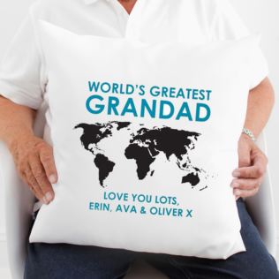 Personalised World's Greatest Grandad Cushion Product Image