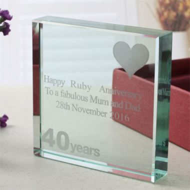 40th (Ruby) Anniversary Keepsake The Gift Experience