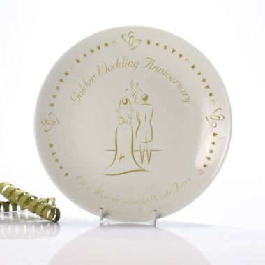 Golden Wedding Anniversary Plate The Gift Experience