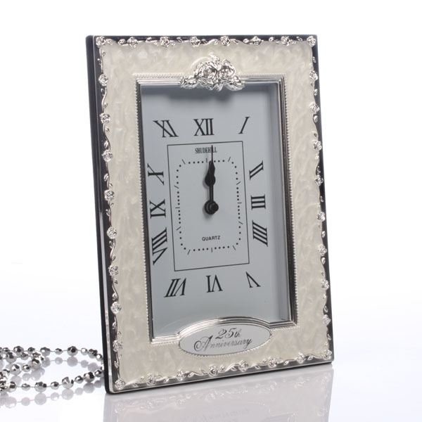  25th  Silver Wedding  Anniversary  Clock The Gift  Experience