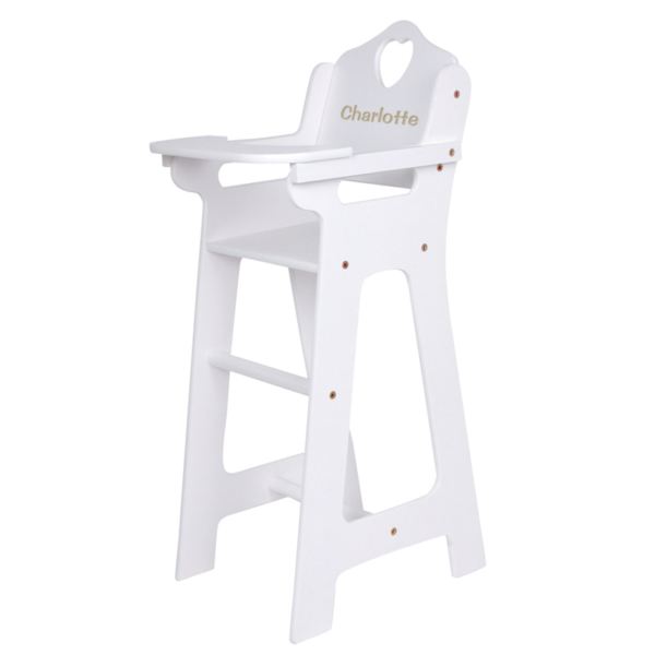 Personalised Wooden Doll S Highchair The Gift Experience Personalised Wooden Doll S Highchair