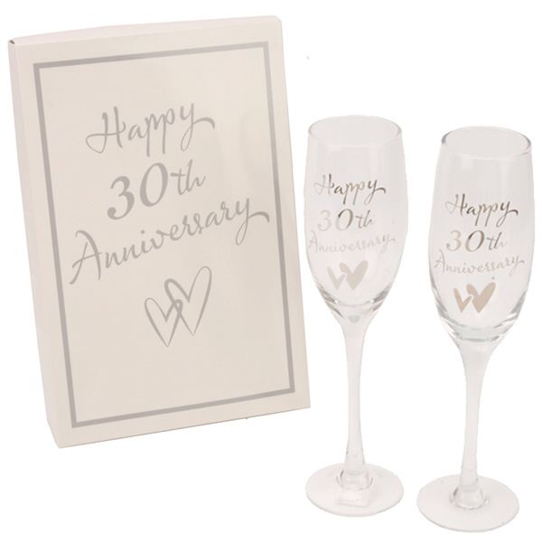 Happy 30th Anniversary Glasses The Gift Experience