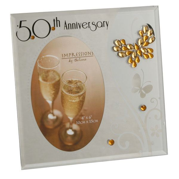 50th Anniversary Glass Photo Frame The Gift Experience
