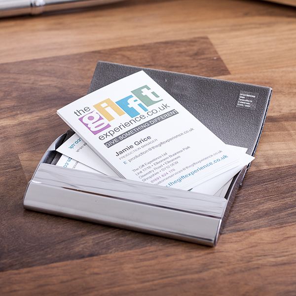 Curved Leather Business Card Case The Gift Experience