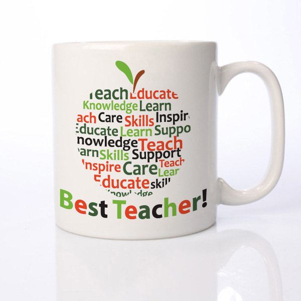 Personalised Teacher Mug - Apple Of Words Personalised Teacher Mug - Apple Of Words