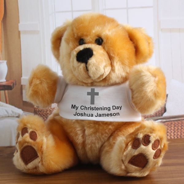Personalised Christening Teddy Bear The Gift Experience