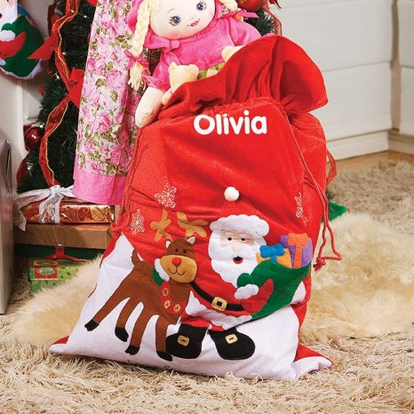 personalised santa and reindeer giant sack the gift personalised santa and reindeer giant sack the gift