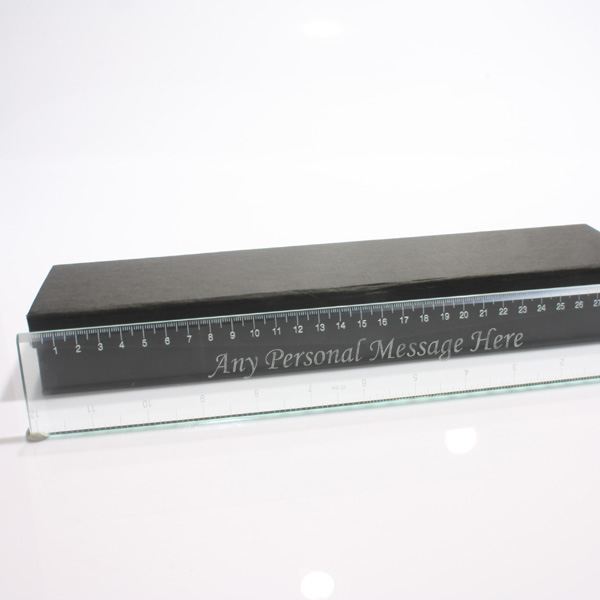 Personalised Glass Ruler The Gift Experience