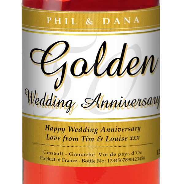 ... Golden Wedding Anniversary Rose Wine The Gift Experience