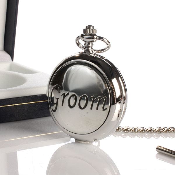 Groom Pocket Watch With Personalised Gift Box The Gift Experience