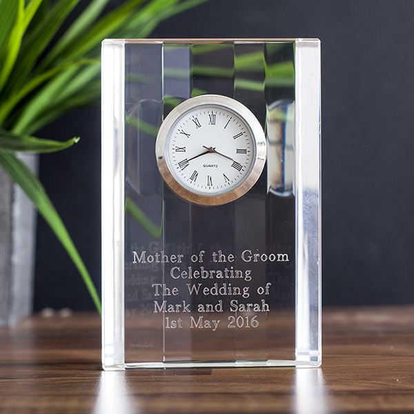 Engraved Crystal Mantel Clock The Gift Experience