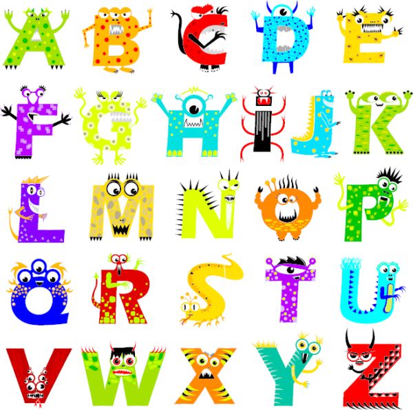 free monster alphabet clipart - photo #22