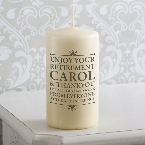 Personalised Retirement Candle The Gift Experience