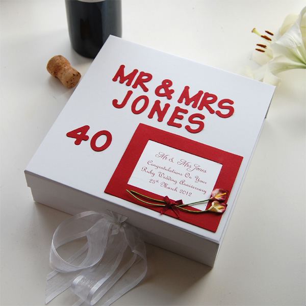 Personalised Ruby Anniversary Keepsake Box The Gift Experience