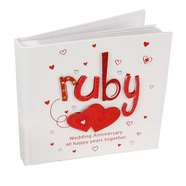 Ruby Anniversary Keepsake Box and Photo Album