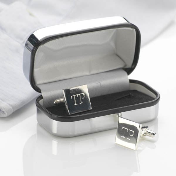 Engraved Silver Plated Cufflinks Engraved Silver Plated Cufflinks
