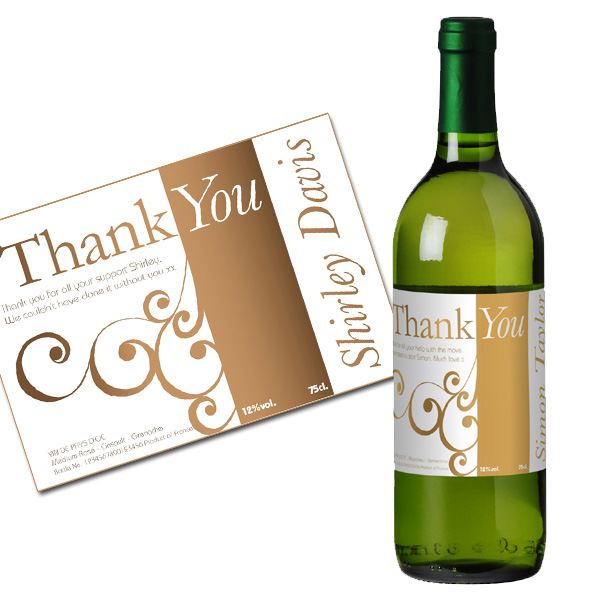 Personalised Thank You Wine The Gift Experience