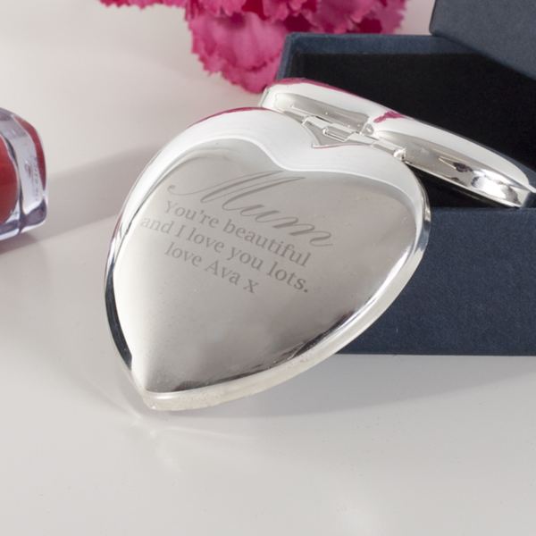 Engraved compact mirror