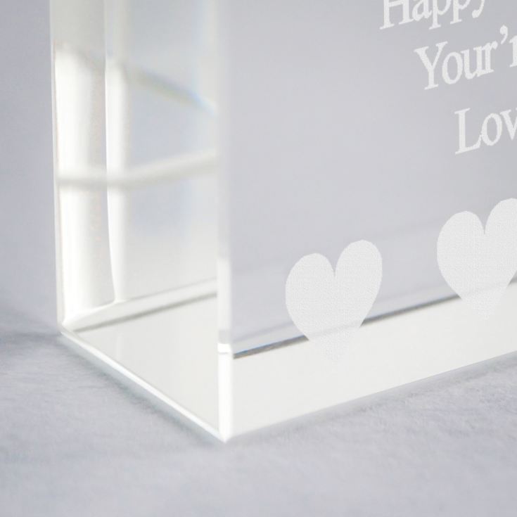 100th Birthday Glass Keepsake product image