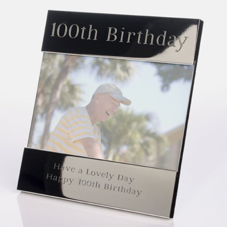 Engraved 100th Birthday Photo Frame product image