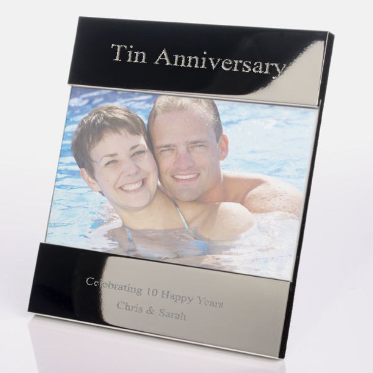 Engraved 10th (Tin) Anniversary Photo Frame product image