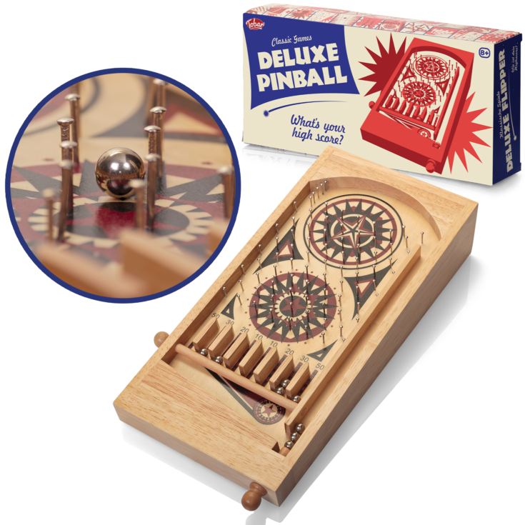 Wooden Deluxe Pinball Game product image